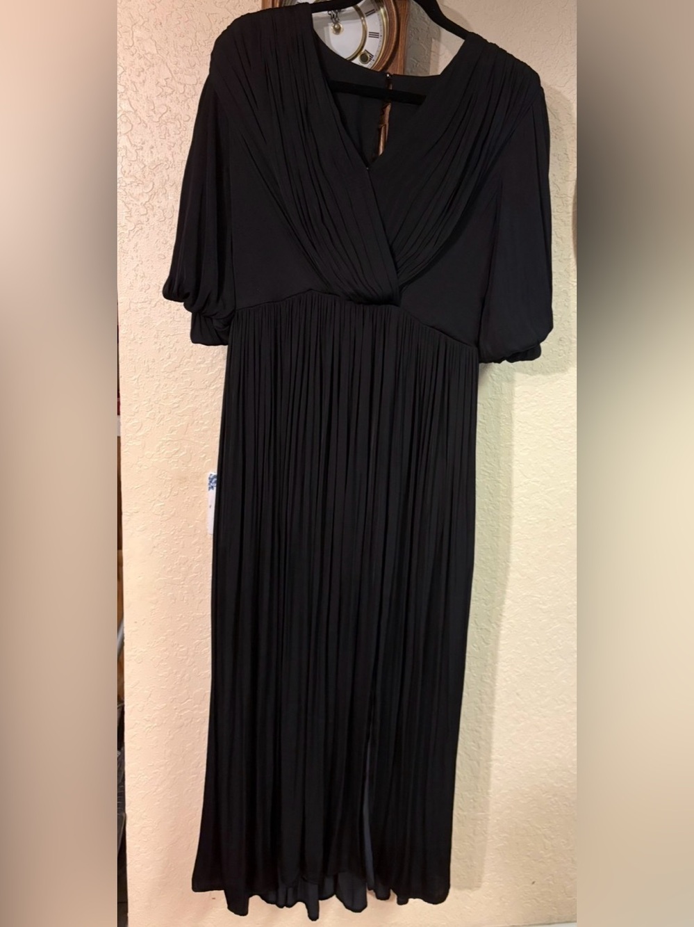 Banana Republic Black Pleated Maxi Dress